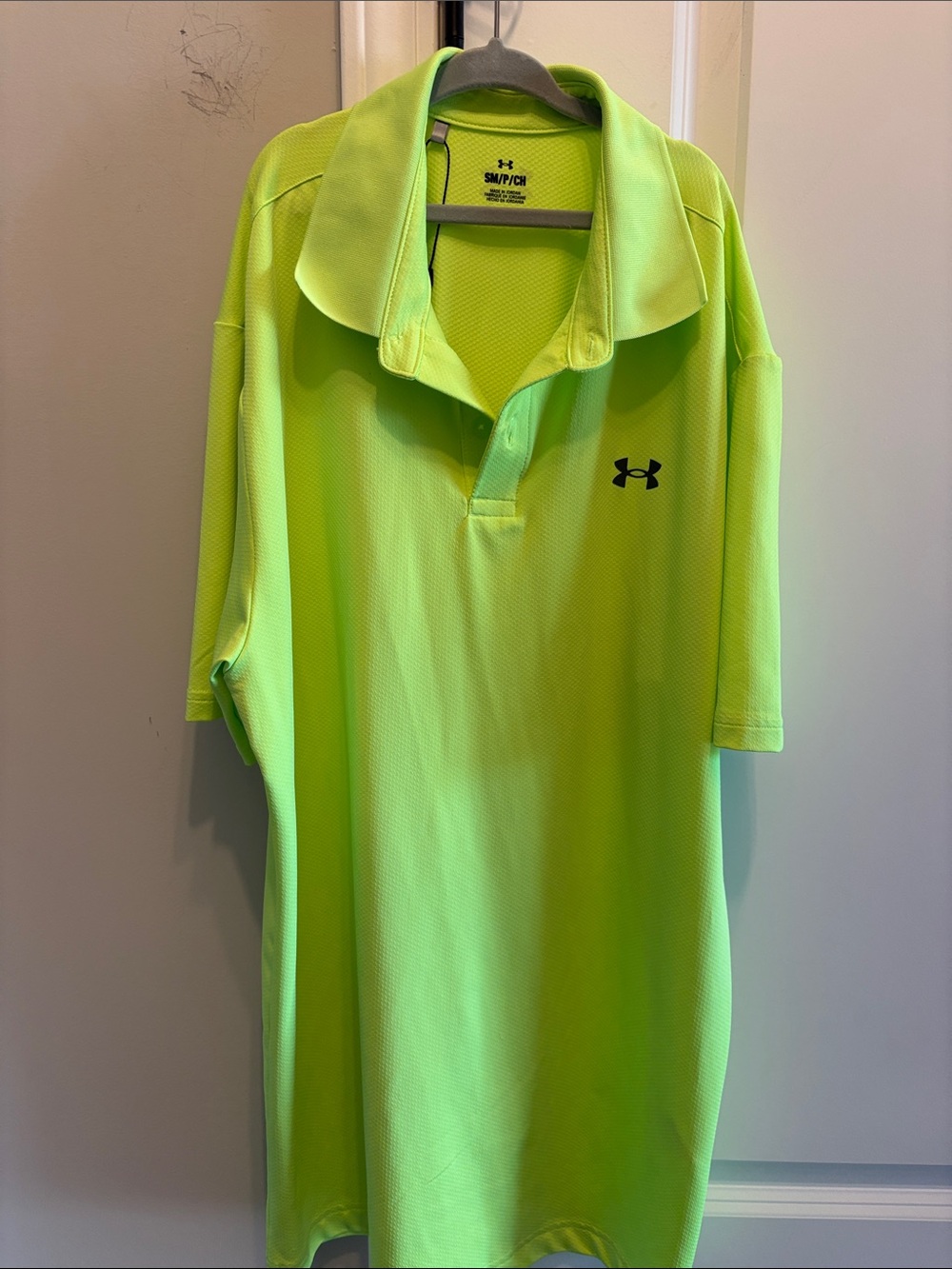 Under Armour Bright Lime Green Performance Polo